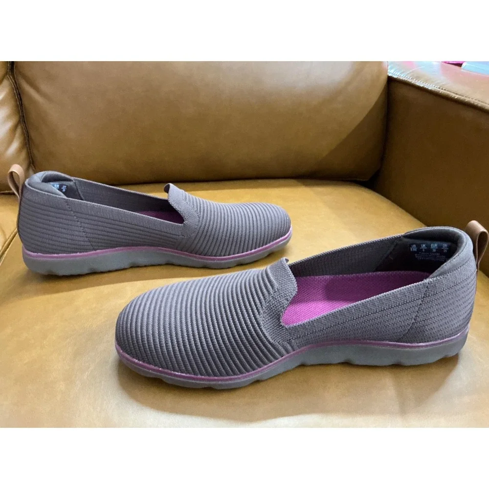 Ryka Effortless Slip On Walking Shoes Womens 8.5W Brown Washable